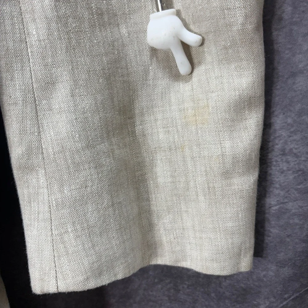 Haspel 100% Linen Beige Sport Coat Blazer Jacket Mens Size 40R Two Button